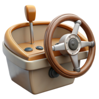 magnificent creative Speedboat Cockpit Dashboard and Steering Wheel Isolated high quality png