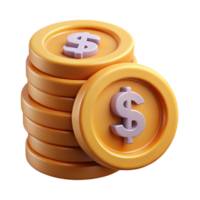stunning artistic Stack of Coins with Dollar Sign Transparent Background exclusive png