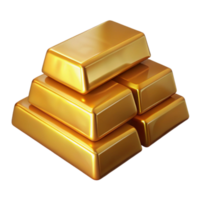serene rustic Stack of Gold Bars with Shiny Surface Transparent Background professional png