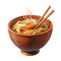 serene classic Steaming Bowl of Ramen Noodles Transparent Background original png