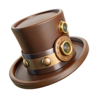 serene abstract Steampunk Top Hat Front View Cutout Transparent Background authentic png