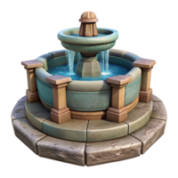 impressive modern Stone Fountain Front View Transparent Background professional png