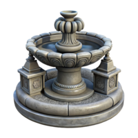 beautiful abstract Stone Fountain Intricate Carvings Isolated png