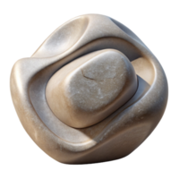 wonderful rustic Stone Sculpture Abstract Shape Isolated with Smooth Texture original png