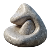 beautiful rustic Stone Sculpture Abstract Shape Isolated with Smooth Texture original png