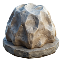 impressive contemporary Stone Sculpture with Rough Hewn Texture Transparent Background authentic png