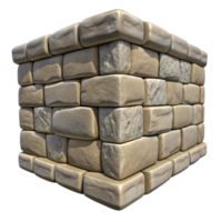 magnificent creative Stone Wall Corner Isolated with Vines authentic png