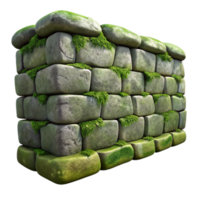vibrant modern Stone Wall Moss Covered Texture Transparent Element high quality png