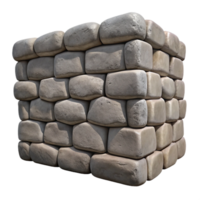 beautiful traditional Stone Wall Rough Texture Transparent Background authentic png