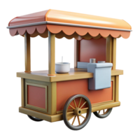 impressive rustic Street Food Vendor Cart Signage Blank Space Cutout Element high quality png