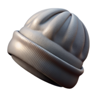 beautiful minimalist Street Style Beanie Grey Isolated on Transparent Background professional png