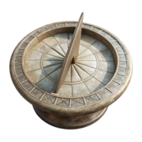 extraordinary artistic Sundial Top View Isolated original png