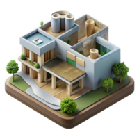 vibrant classic Sustainable Architecture Concept Diagram Isolated high resolution png