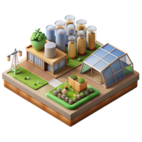 wonderful abstract Sustainable Urban Farming Techniques Diagram Transparent Background high resolution png