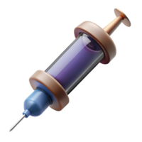 impressive artistic Syringe Filled with Liquid Side View Isolated high resolution png