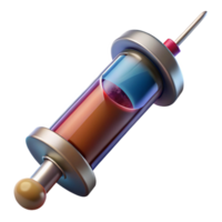 wonderful traditional Syringe Filled with Liquid Side View Isolated png