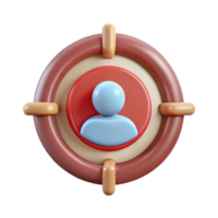 serene minimalist Target Audience Icon Transparent Background premium png