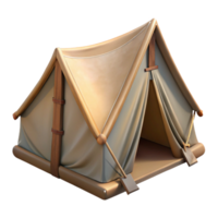 impressive abstract Tent Front View with Open Flap Transparent Background professional png