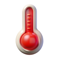 stunning minimalist Thermometer Showing High Temperature Red Hue Transparent Background exclusive png