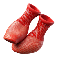 wonderful creative Torn Fishnet Stockings Red Isolated high quality png