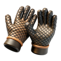 impressive traditional Torn Fishnet Gloves Black Isolated Element high resolution png