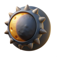 impressive artistic Total Eclipse Isolated with Corona Visible professional png