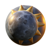elegant rustic Total Eclipse Isolated with Corona Visible genuine png