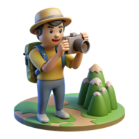 magnificent rustic Tourist Taking Photo of Scenic View Transparent authentic png