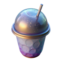 beautiful artistic Transparent Plastic Cup with Dome Lid Isolated high resolution png