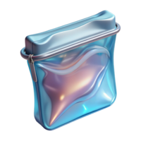 stunning abstract Transparent Plastic Pouch with Resealable Zipper Isolated authentic png