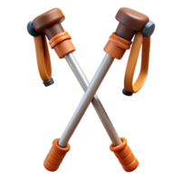 extraordinary abstract Trekking Poles Collapsed and Ready to Pack Transparent Background high resolution png