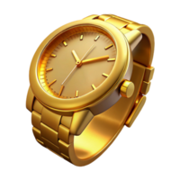 extraordinary creative Trendy Watch Gold Isolated on Transparent Background exclusive png