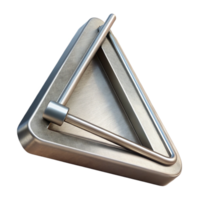 serene classic Triangle Instrument Silver Finish Isolated premium png