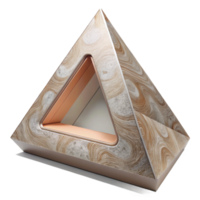 serene traditional Triangle Shaped Packaging Box with Window Display Transparent Background high quality png