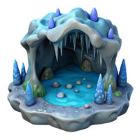 elegant traditional Underwater Cave with Stalactites Cutout Isolated high resolution png