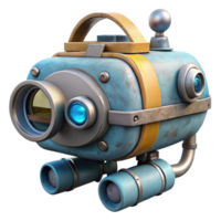 impressive minimalist Underwater Pipeline Inspection Robot Transparent Background original png