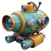 stunning abstract Underwater Pipeline Inspection Robot Transparent Background png