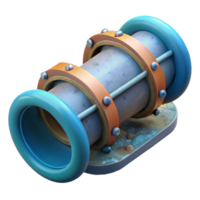 elegant rustic Underwater Pipeline Section Realistic Render Cutout genuine png