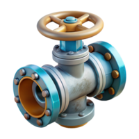 serene rustic Underwater Pipeline Valve Cutout with Control Mechanism png