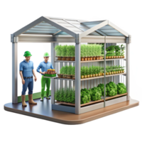 vibrant abstract Vertical Farm Interior with Led Lighting Transparent Background high quality png
