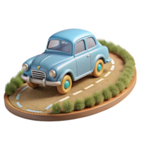 stunning minimalist Vintage Car on Country Road Cutout high resolution png