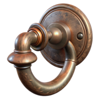 wonderful classic Vintage Door Handle Isolated Iron Finish authentic png
