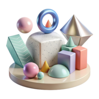 magnificent abstract Virtual Event Background with Geometric Shapes Transparent Background original png
