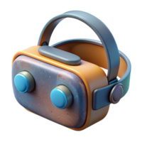 vibrant minimalist Virtual Reality Headset Isolated on White professional png