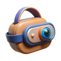 vibrant abstract Vr Headset with Eye Tracking Technology Isolated Element detailed png