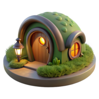 serene rustic Hobbit Hole in Grassy Hillside high resolution png