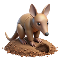 elegant rustic Aardvark Digging for Termites exclusive png