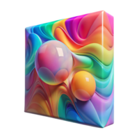 beautiful traditional Abstract Art Canvas Bright Colors Transparent Background high resolution png