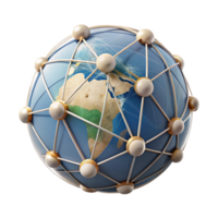 impressive traditional Abstract Global Network with Connecting Lines Transparent Background premium png