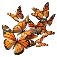 serene abstract A Swarm of Monarch Butterflies Migrating Au high quality png